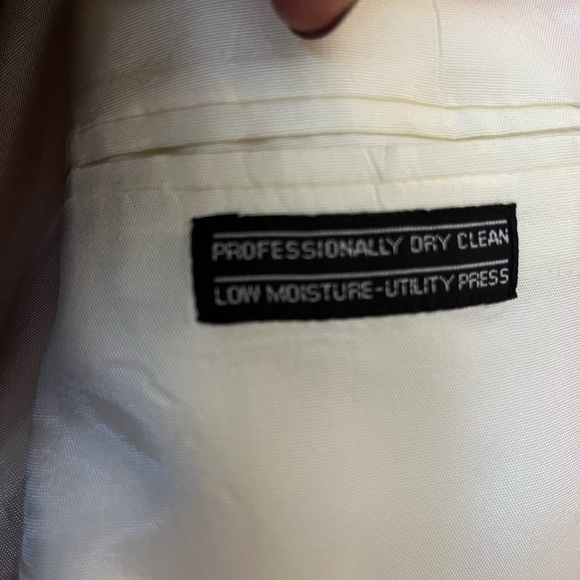 Mens Orange Spring Jacket Rayon/Linen - Picture 7 of 7